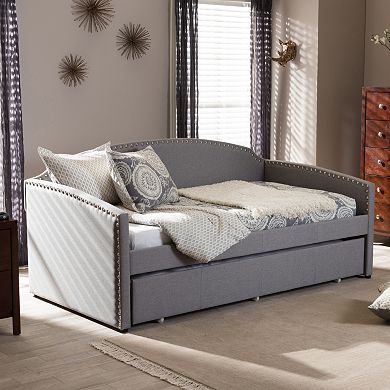 Baxton Studio Lanny Sofa Twin Daybed & Trundle