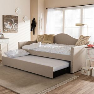 Baxton Studio Prime Upholstered Linen Daybed & Trundle