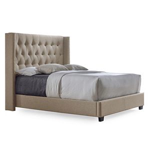 Baxton Studio Katherine Upholstered Wingback Bed
