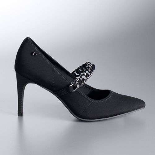 vera wang black high heels