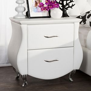 Baxton Studio Erin Upholstered Faux-Leather Nightstand
