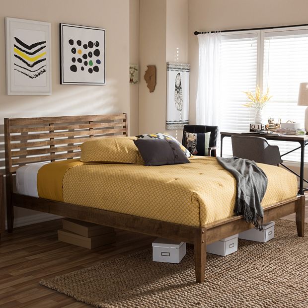 Baxton Studio Daylan Slatted Platform Bed