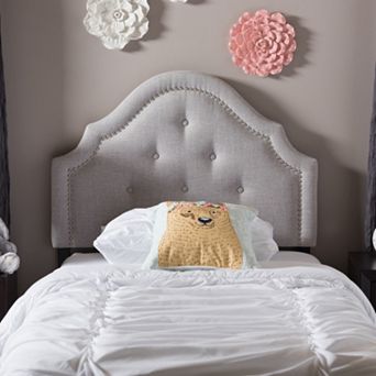 Baxton Studio Cora Button Tufted Upholstered Headboard