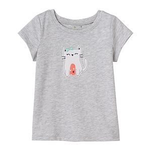 Baby Girl Jumping Beans® Applique Slubbed Tee