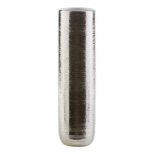 Decor 140 Rilchei 12 x 3 Pewter Finish Vase