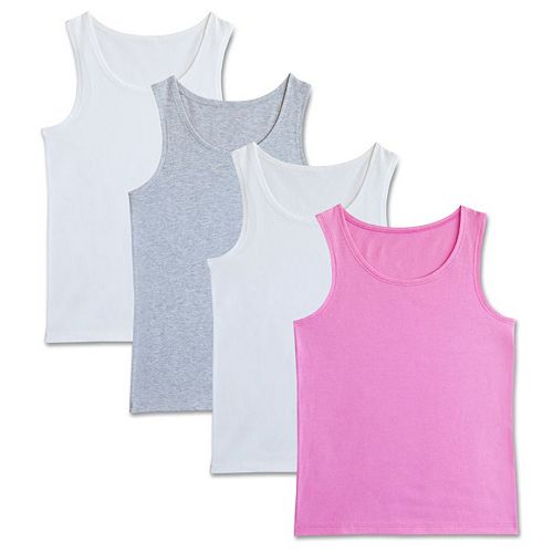 Girls 6-16 Fruit of the Loom 4-pk. Signature Racerback Tank Tops