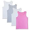 Girls 6-16 Fruit of the Loom® 4-pk. Signature Racerback Tank Tops