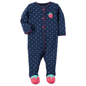 Baby Girl Carter's Polka-Dot Strawberry Sleep & Play