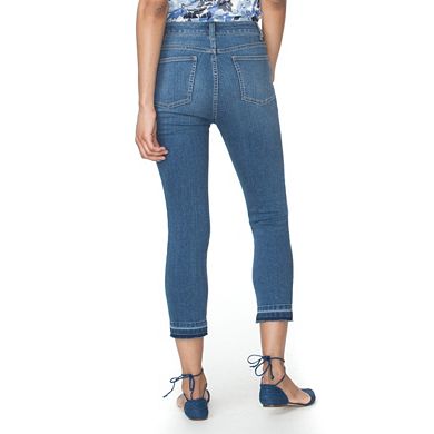 Women's Chaps Release-Hem Crop Skinny Jeans 