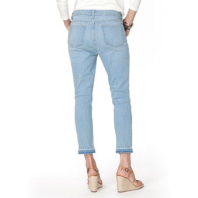 Women's Chaps Release-Hem Crop Skinny Jeans 
