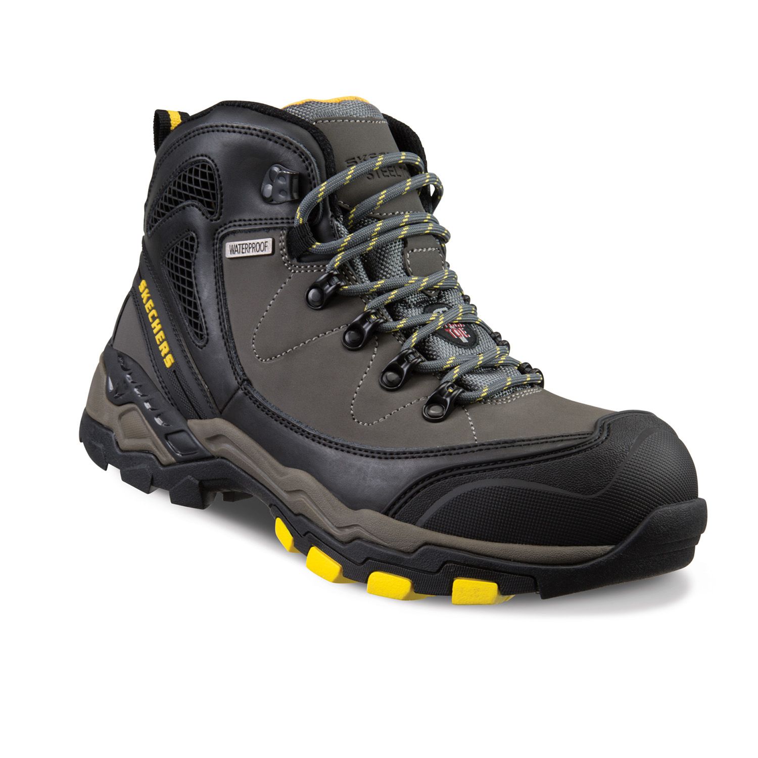 skechers waterproof steel toe boots