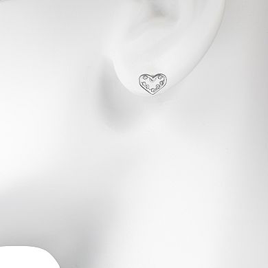LC Lauren Conrad Heart & Ball Stud Earring Set