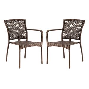 SONOMA Goods for Life™ Presidio Patio Woven Stacking Bistro Chair 2-piece Set