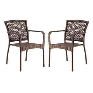 SONOMA Goods for Life™ Presidio Patio Woven Stacking Bistro Chair 2-piece Set