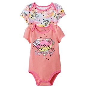 Baby Girl DC Comics Supergirl 2-pk. Graphic & Print Bodysuits