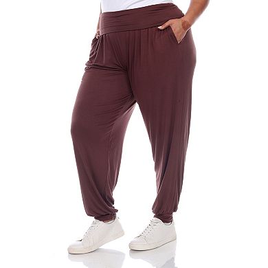Plus Size White Mark Harem Pants