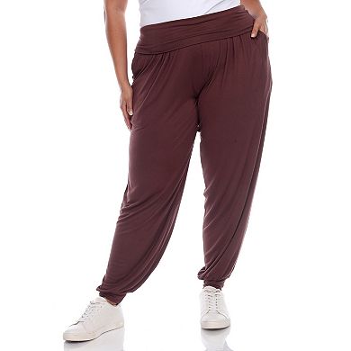 Plus Size White Mark Harem Pants