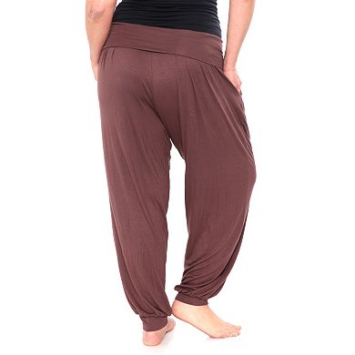 Plus Size White Mark Harem Pants