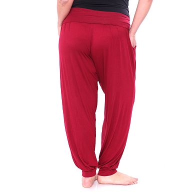 Plus Size White Mark Harem Pants