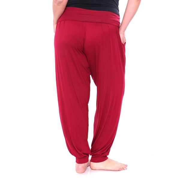 Plus Size White Mark Harem Pants