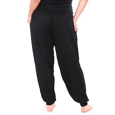 Plus Size White Mark Harem Pants