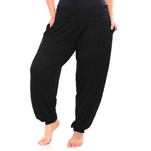 Plus Size White Mark Harem Pants