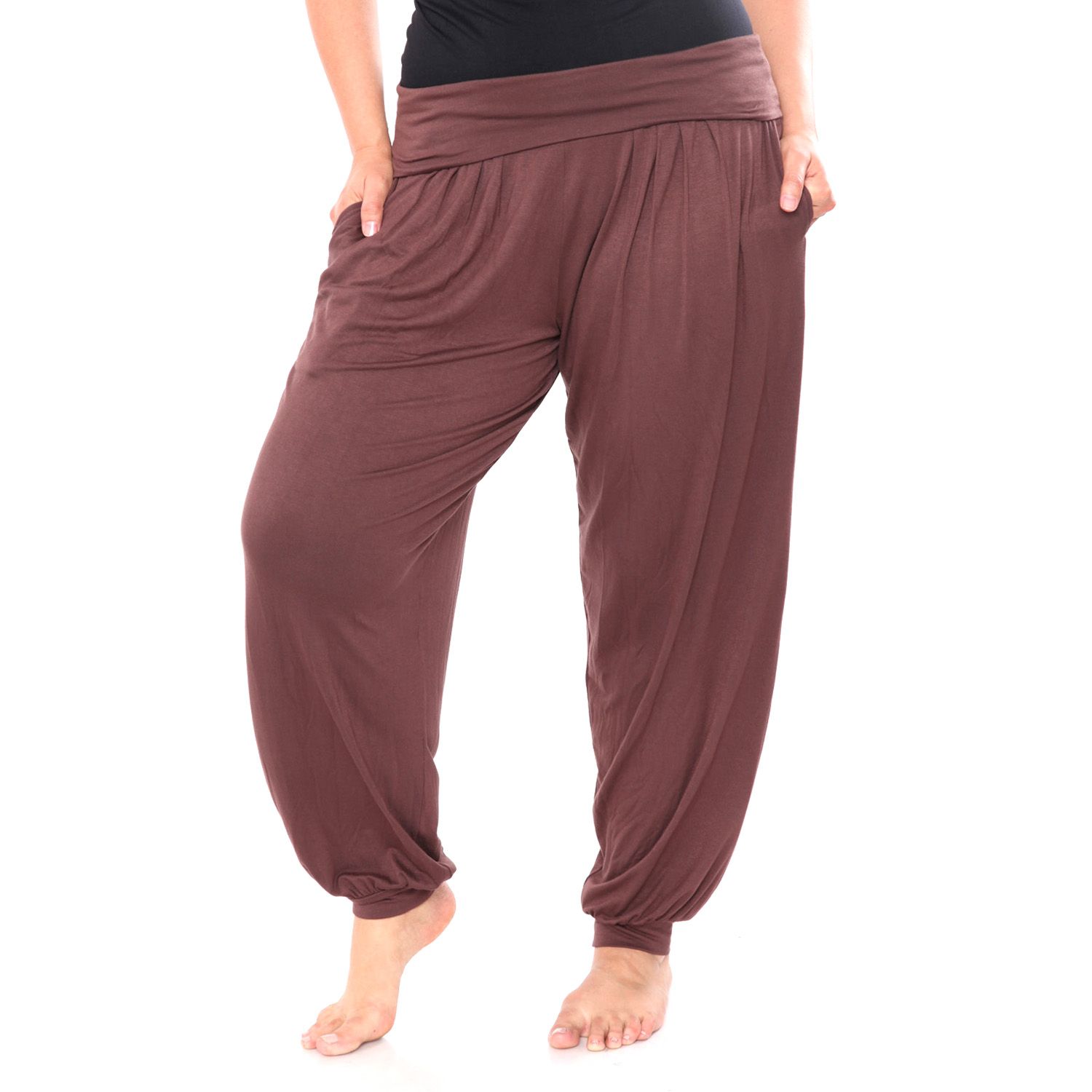 plus size jersey harem pants