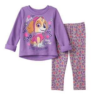 Baby Girl Paw Patrol Skye Sweatshirt & Cheetah Leggings Set