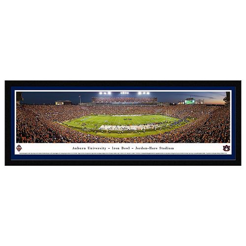 Auburn Tigers Football Stadium Twilight Framed Wall Art