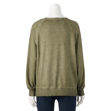 Juniors' Cloud Chaser Split Hem Sweatshirt