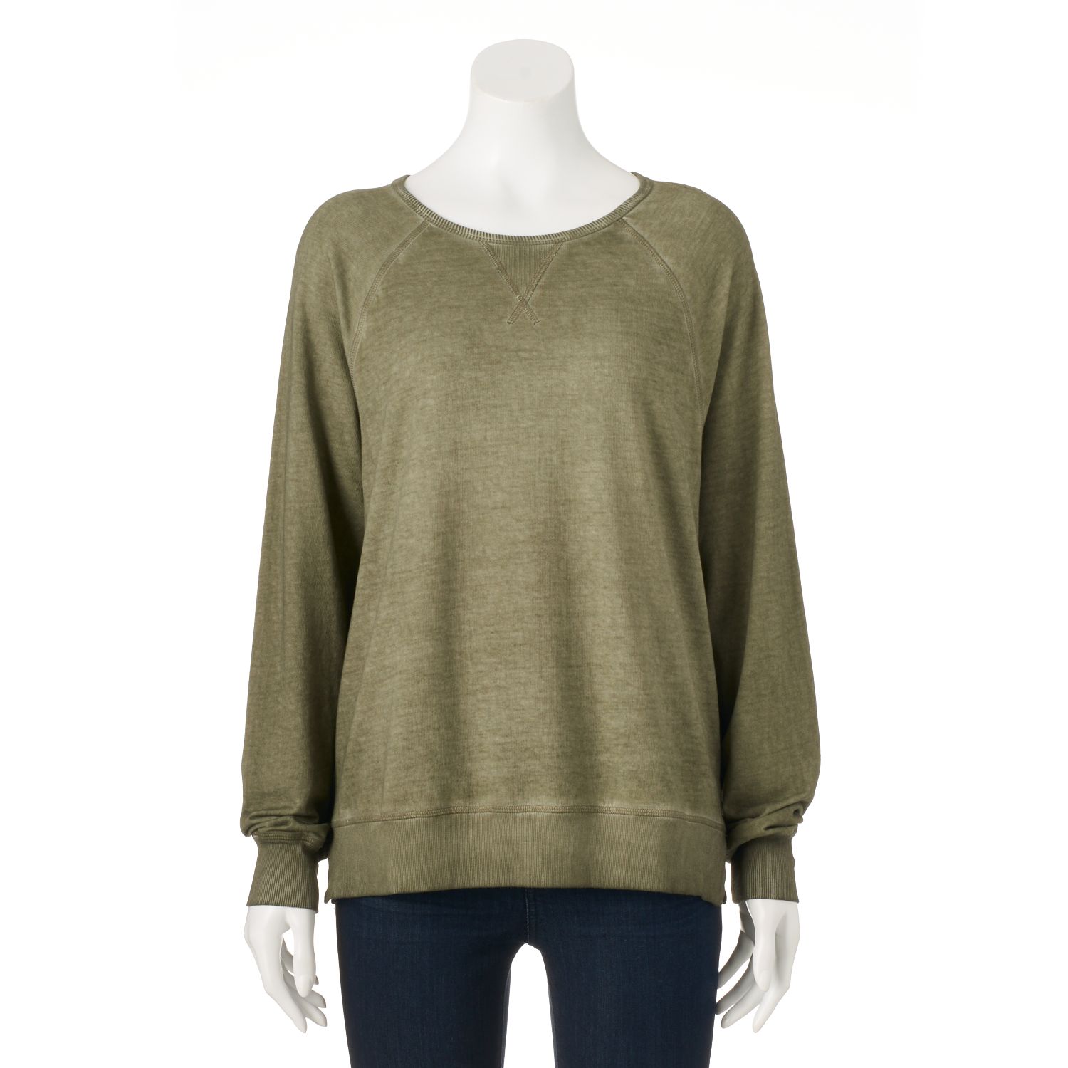 split hem sweatshirt