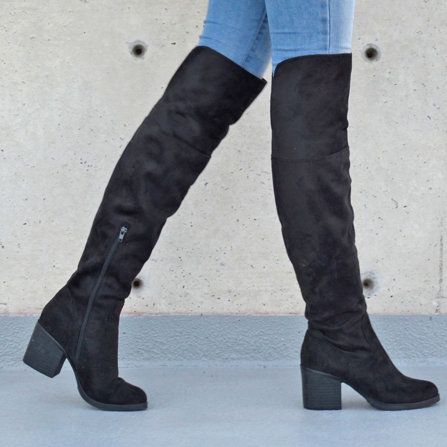 kohls black knee high boots