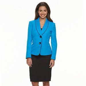 Women's Le Suit Solid Suit Jacket & Pencil Skirt Set