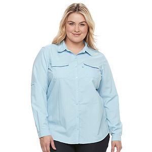 Plus Size Columbia Amberley Stream Button-Down Shirt