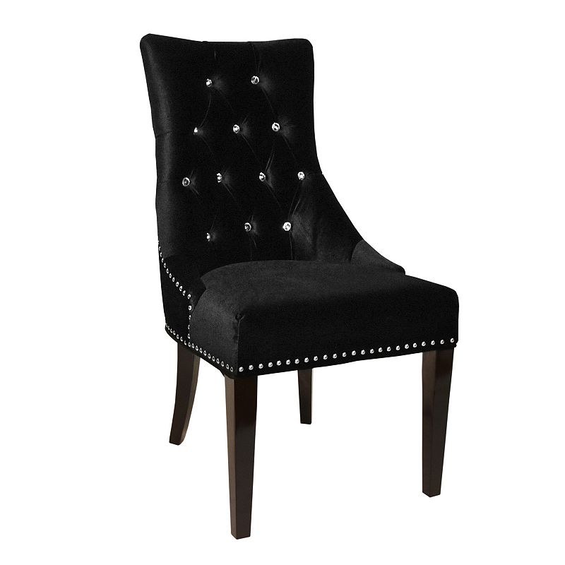 Armen Living Midway Accent Chair, Black