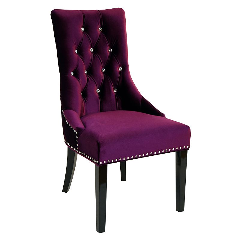 39654005 Armen Living Midway Accent Chair, Purple sku 39654005
