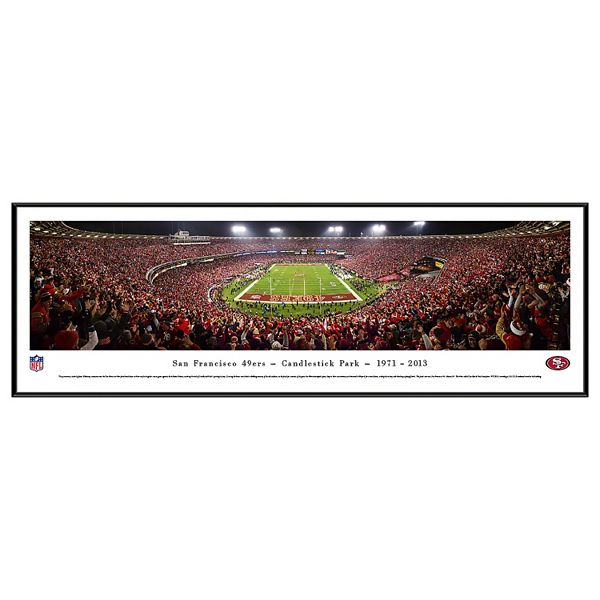 San Francisco 49ers 18 x 44 Deluxe Frame Stadium Panoramic