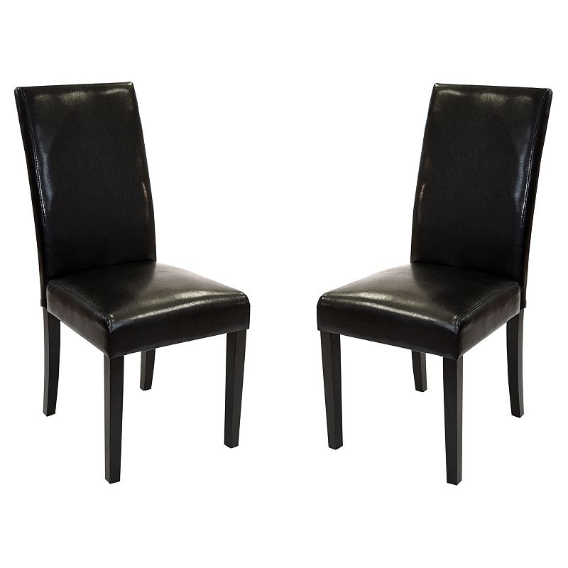 39654017 Armen Living Dining Chair 2-piece Set, Black sku 39654017