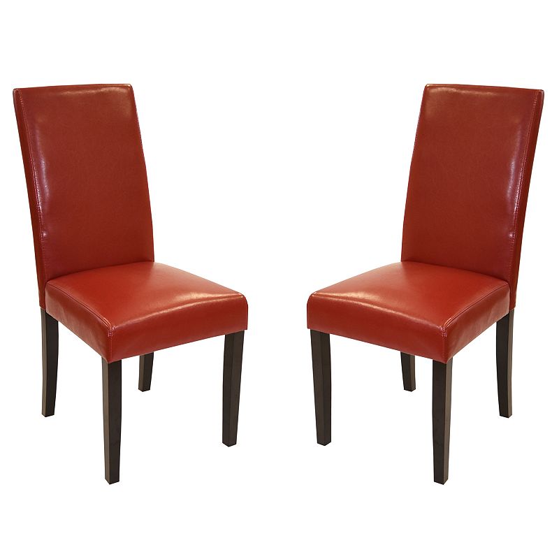 Armen Living Dining Chair 2-piece Set, Red
