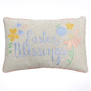 Celebrate Easter Together ''Easter Blessings'' Oblong Throw Pillow