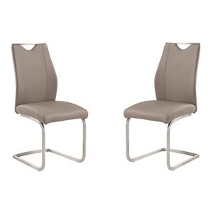Armen Living Bravo Dining Chair 2-piece Set