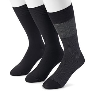 Men's Marc Anthony 3-pack Herringbone Microfiber Dress Socks