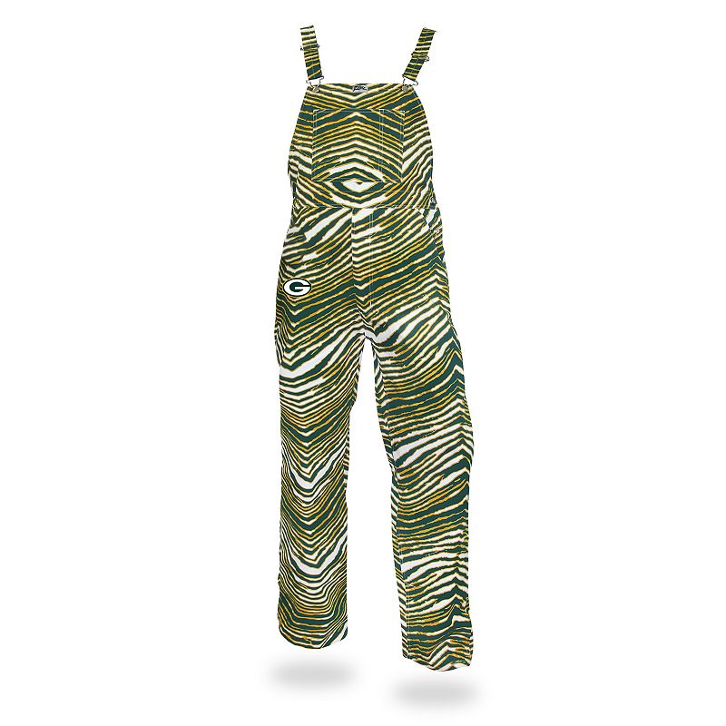 Green Bay Packers NFL Men's Zubaz Bib Overalls, Size Medium - New