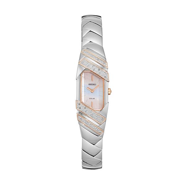 Seiko Women's Tressia Diamond Two Tone Stainless Steel Solar Watch - SUP332