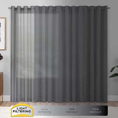 eclipse Liberty Uv Light-Filtering Sheer 1-Panel Window Curtain