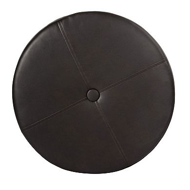 HomePop Winston Round Storage Ottoman