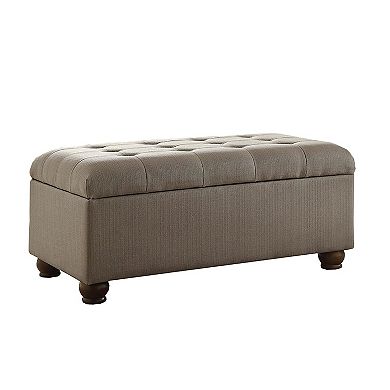 HomePop Button Tufted Storage Bench