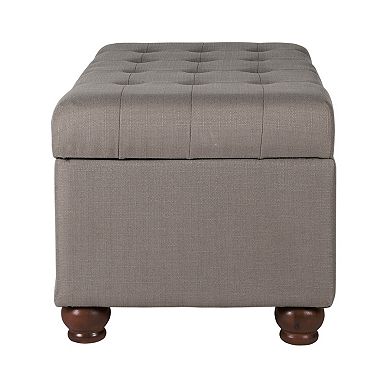 HomePop Button Tufted Storage Bench