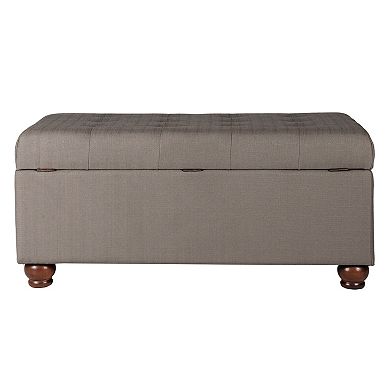 HomePop Button Tufted Storage Bench