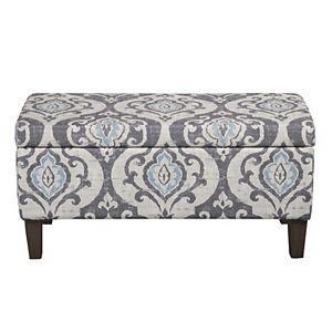 HomePop Damask Storage Ottoman